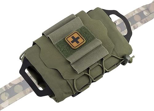 Miniatura 8 de Tactical Medical Molle Bolsa de primeros auxilios Sistema de dos piezas Micro Med Kit de emergencia Caza Bolsa (tamaño mediano)