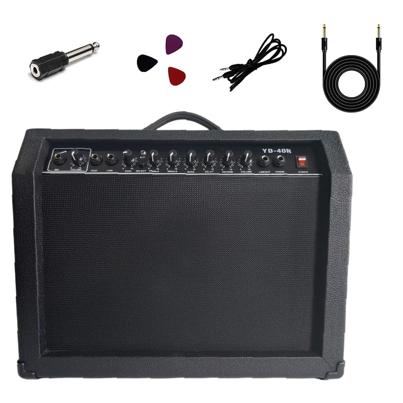 40-watt high-Power Electric Guitar Professional Amplifier (Black)