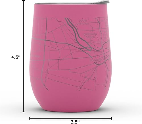 Vista 100 de Well Told Lexington Kentucky Map - Vaso de vino aislado con grabado de mapa de Kentucky, taza de acero inoxidable grabada (12 onzas, verde domingo)