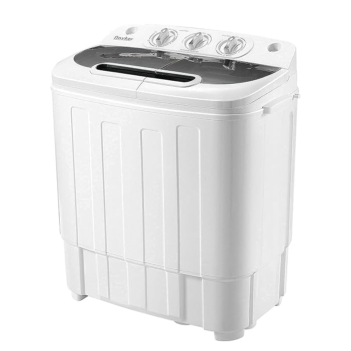 Buy YOLENY 2IN1 Compact Mini Twin Tub Washing Machine, 16.5lbs Capacity w/Wash and Spin Cycle
