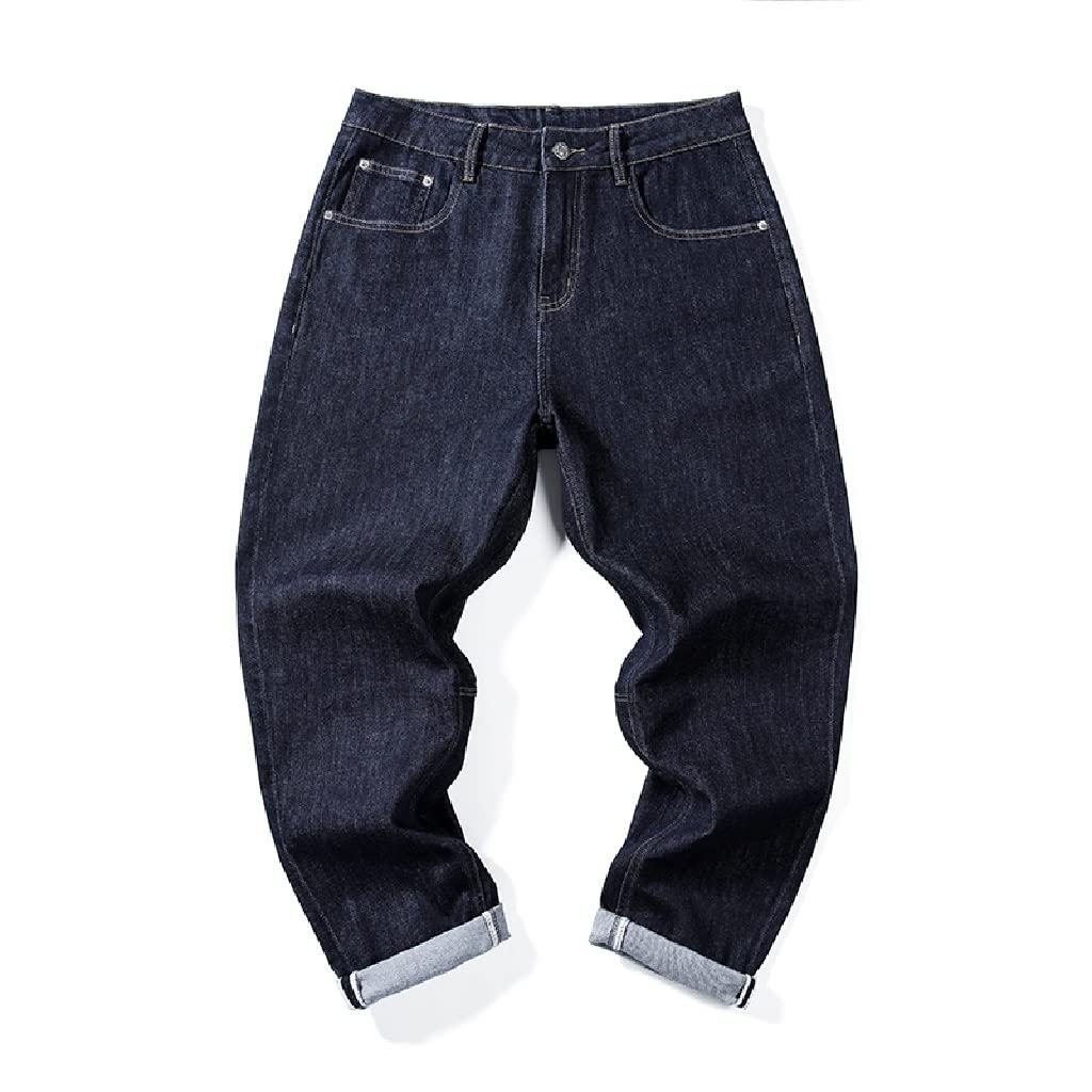 Pockets Designer Jeans surdimensionnés imprimés style harem ample dark - 8