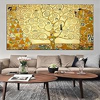 ★B級品★手書き油絵 クリムト 生命の木 特大 インテリア 絵画 Amazon.co.jp: グスタフクリムト生命の木有名なキャンバス絵画
