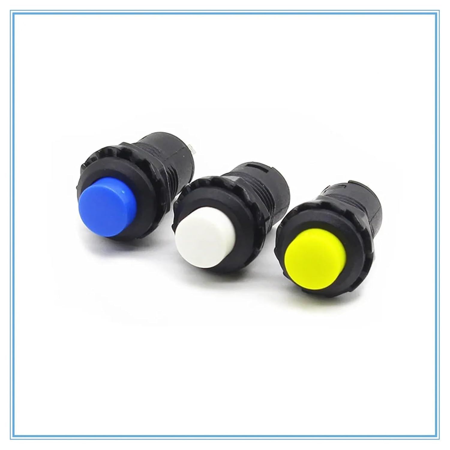 1pcs Self-Lock/Momentary Pushbutton Switches DS228 DS227 12mm Off- ON Push Button Switch 3A /125VAC 1.5A/250VAC(Yellow,Self Locking)