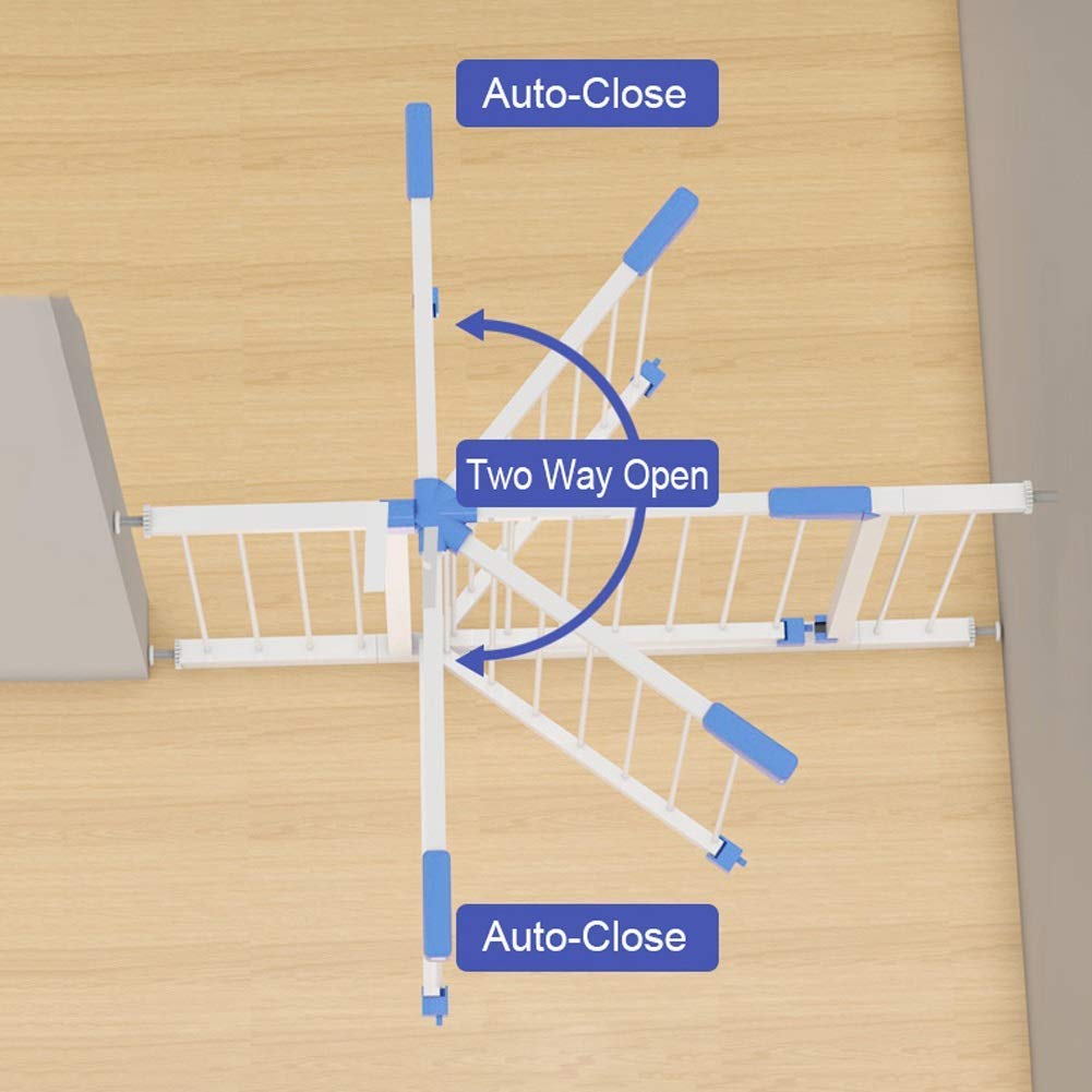 ISCBAFYX Baby-Sicherheitsgitter-Tür, einziehbares Gitter-Sicherheitsgitter, schmales bis extra breites Haustier-Treppengitter für Türen, Treppen und Flure, 90° Zwei-Wege-Tür zum Öffnen/Bleiben,