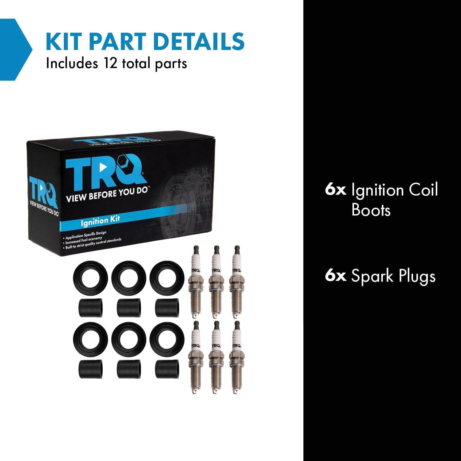 TRQ Spark Plug Kit 6 Piece Iridium Spark Plugs Compatible with 2012-2014 Acura TL 2011-2017 Honda Odyssey 2012-2015 Pilot
