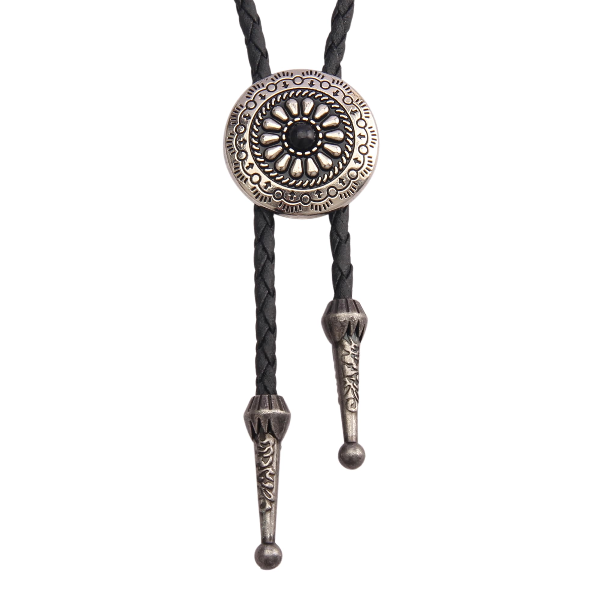GelConnie Bolo Tie for Men Women Western Cowboy Turquoise Leather Necktie