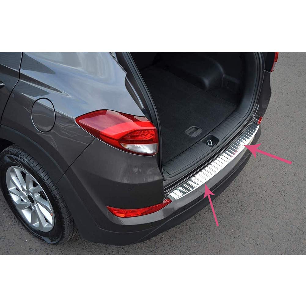 DYTWXG Protecteur de Pare-Chocs arrière en Acier Inoxydable pour Hyundai Tucson 2015-2018, Protections de Pare-Chocs de Voiture Anti-Rayures