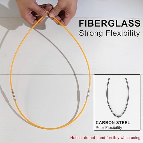 Miniatura 3 de Kit de cinta de pescado de 11 pies de fibra de vidrio con 5 accesorios diferentes y herramienta de cinta de pescado en un estuche de transporte