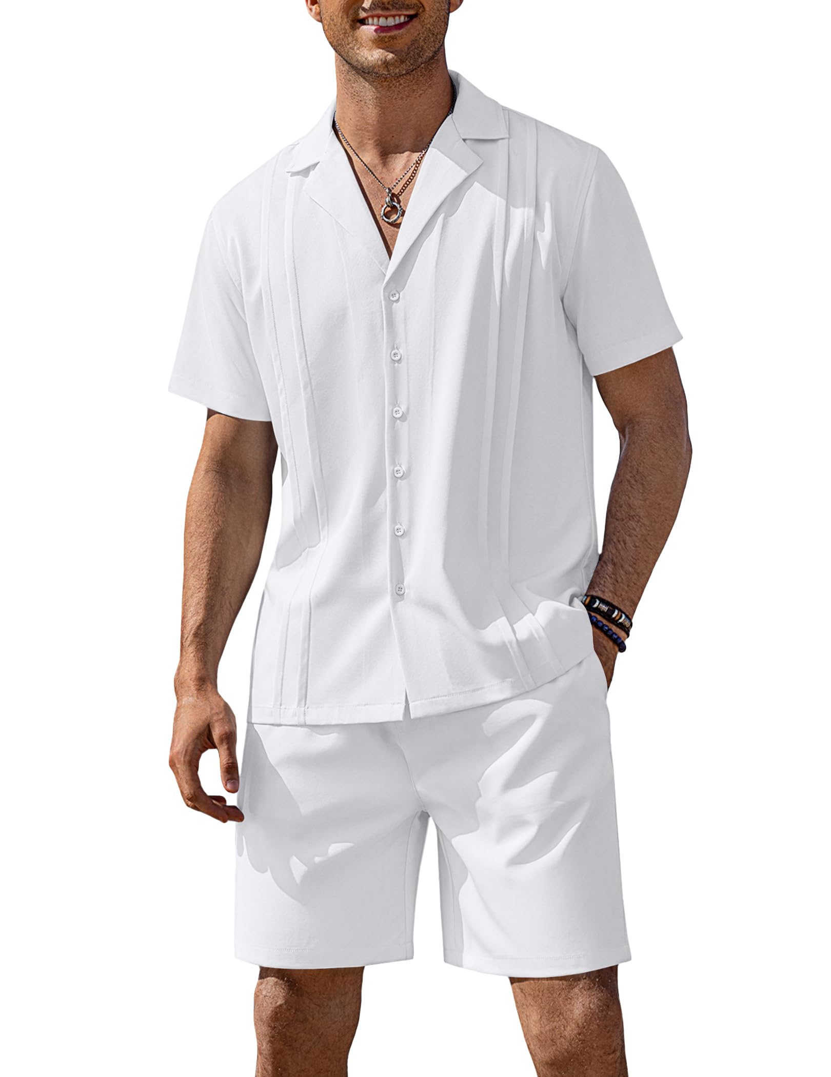 COOFANDY Guayabera Set