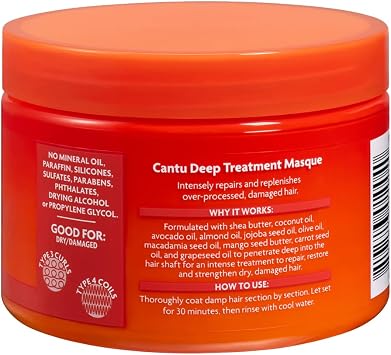 Cantu Shea Butter Deep Processing Mask, 12 Ounces