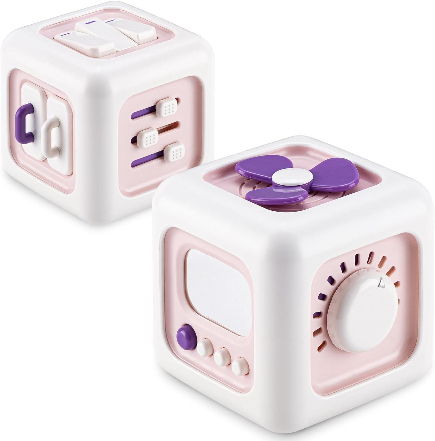 Busy Cube Toy for 1 Year Old Girl Gifts, Montessori for Baby Girl, Travel Sensory Toys for Toddlers 1-3, Learning Fine Motor Skills| 1st Birthday Girl Gifts 12 Months