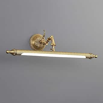 Amazon.co.jp: Bathroom Over Mirror Light Brass, LED Picture Light ...