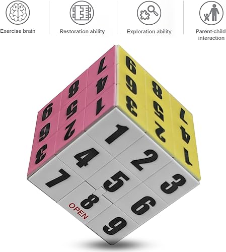 Miniatura 3 de Cubo de rompecabezas de números 3D, juego suave, duradero, juguete para niños y adultos