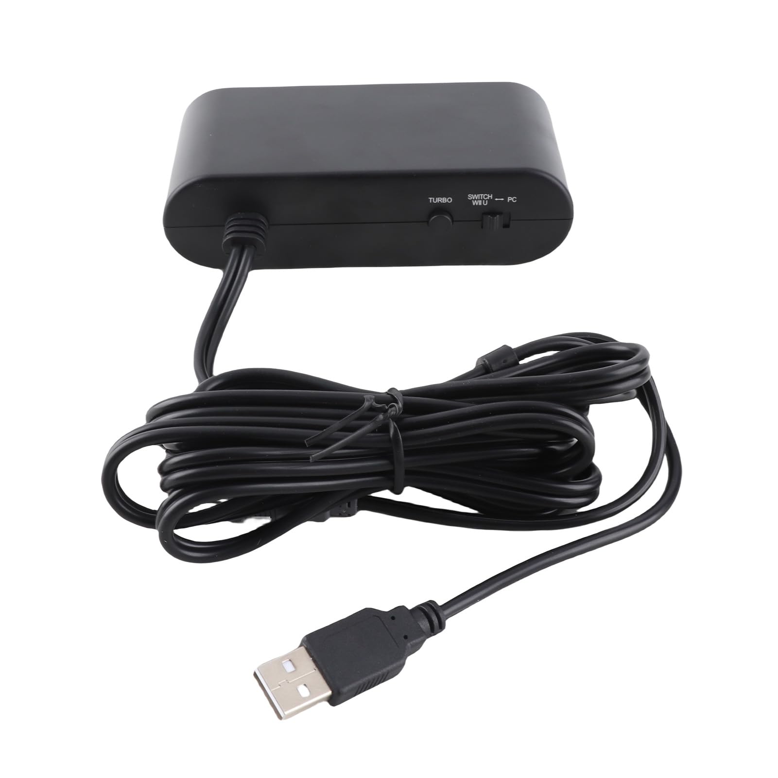 Jectse Adaptador de Controlador para 3 en 1 GC Handle Converter con Función Turobo, Plug and Play Super Smash Bros Adapter con 4 Puertos para Wiiu/PC