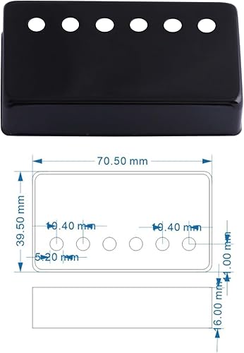 Miniatura 5 de Metallor Fundas para pastillas Humbucker para guitarra eléctrica, cubierta de cobre, 1.969 in, cuello de 2.047 in, puente compatible con guitarra