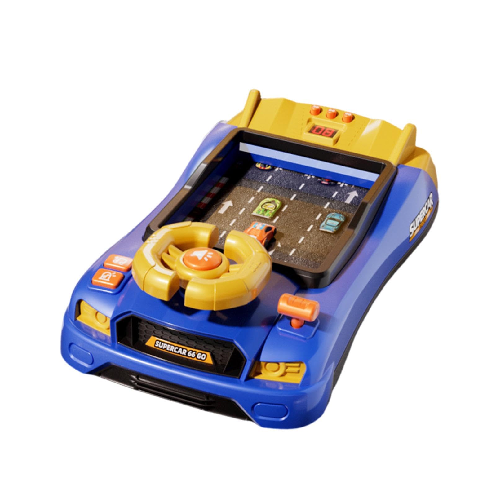 Qianly Simulazione di Volo Giocattolo, Avventura Musicale Giocattolo, Giocattolo con Controllo Manuale, Giocattolo Da Corsa Giocattolo, Adatto a Bambini E Ba, Versione Timer Blu, Taglia unica bambino