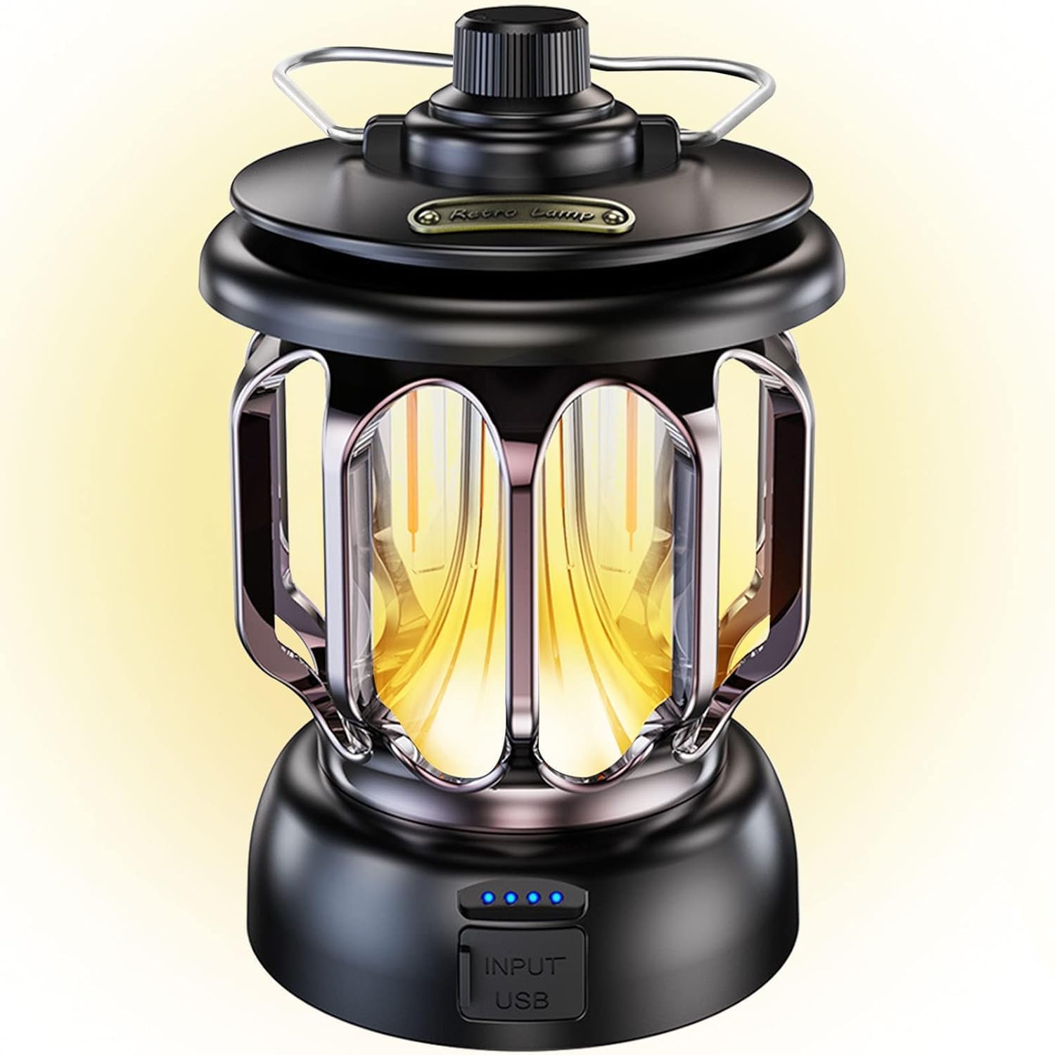 Care 4 Camping Lantern, Rechargeable LED Vintage Camping Lamp, Waterproof Battery Powered Camping Lighting, Portable Dimmable Outdoor Hanging Tent-picture-11