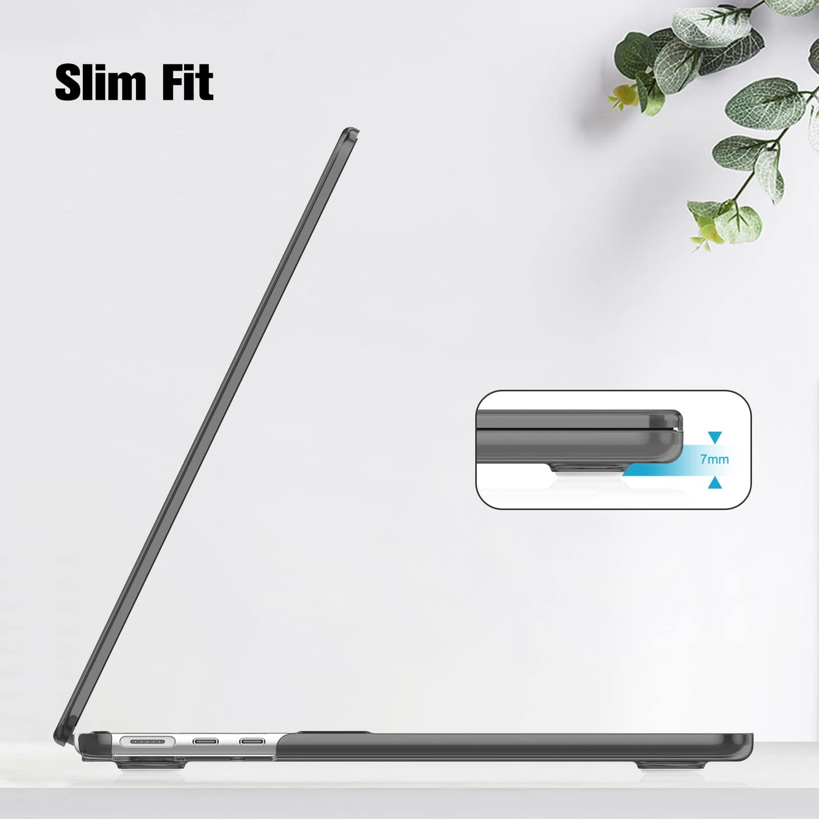 Dl3 Mobilak Compatible with MacBook Air 13 inch Case 2022 2021 2020 2019 2018 Release A2337 M1 A2179 A1932 Touch ID, Plastic Hard Shell Case Cover Compatible with MacBook Air 13.3 inch (Gray)