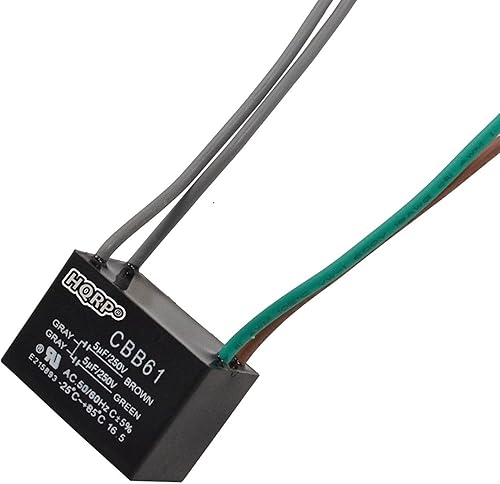 Miniatura 10 de HQRP Condensador compatible con ventilador de techo Hampton Bay 45uf5uf6uf 4 cables CBB61