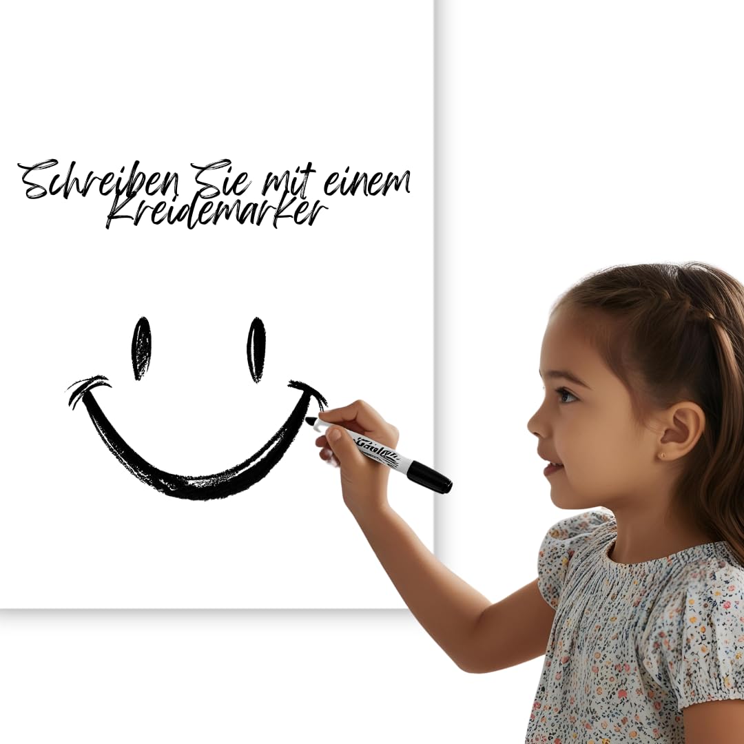 Tableau Magnétique Petit & Grand - Tableau Magnétique Avec Motif Animal - Parfait Pour Aimants Et Notes - Pizarra Magnetica - Ardoise - Kit de Montage Inclus - Blanco 50x80 cm