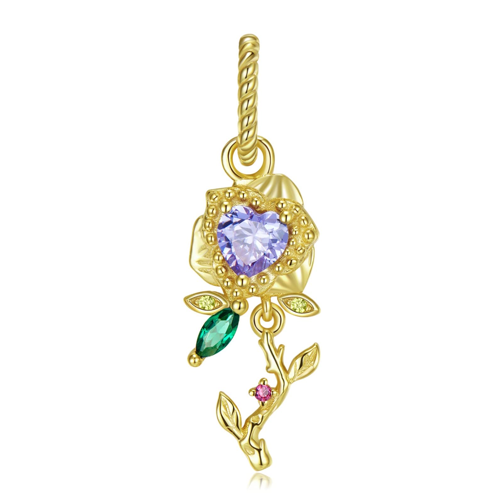 Dije plata ley 925 flor de diciembre para llevar en tus collares del día a día 6