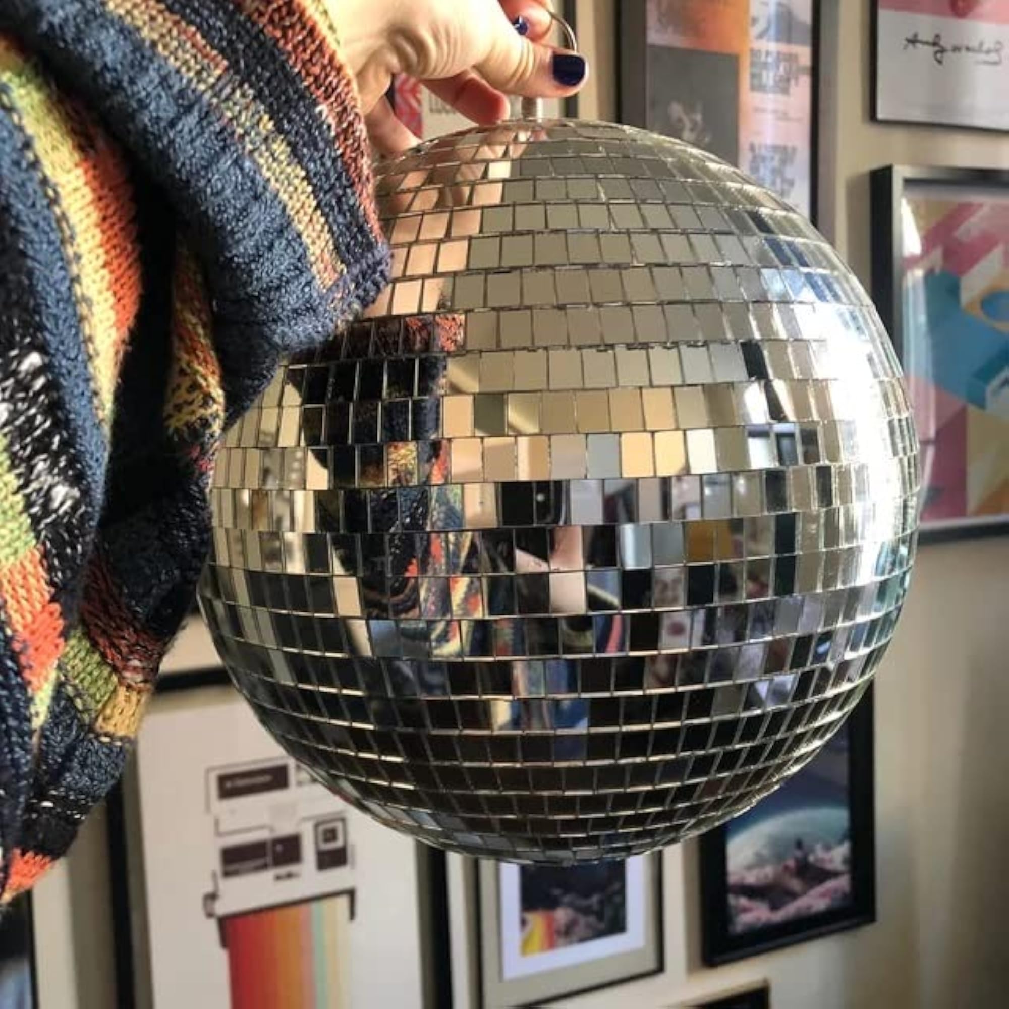 Eliminator Lighting Disco Ball with Hanging Swivel, 12 Inch