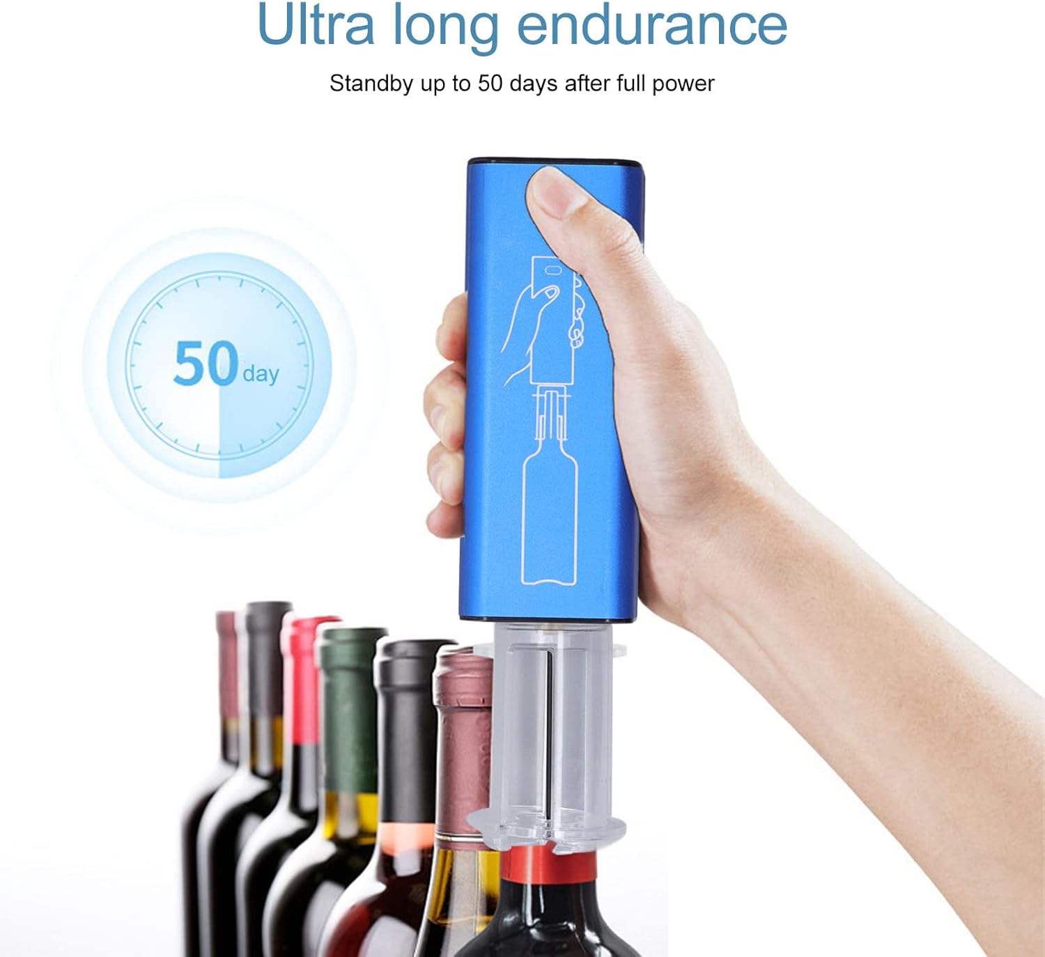 Electric Wine Opener Set Rechargeable 35mm Calibre Type C Fast Charging Explosion Proof Corks Openers for Red Wine Bottles Aluminum Alloy ABS