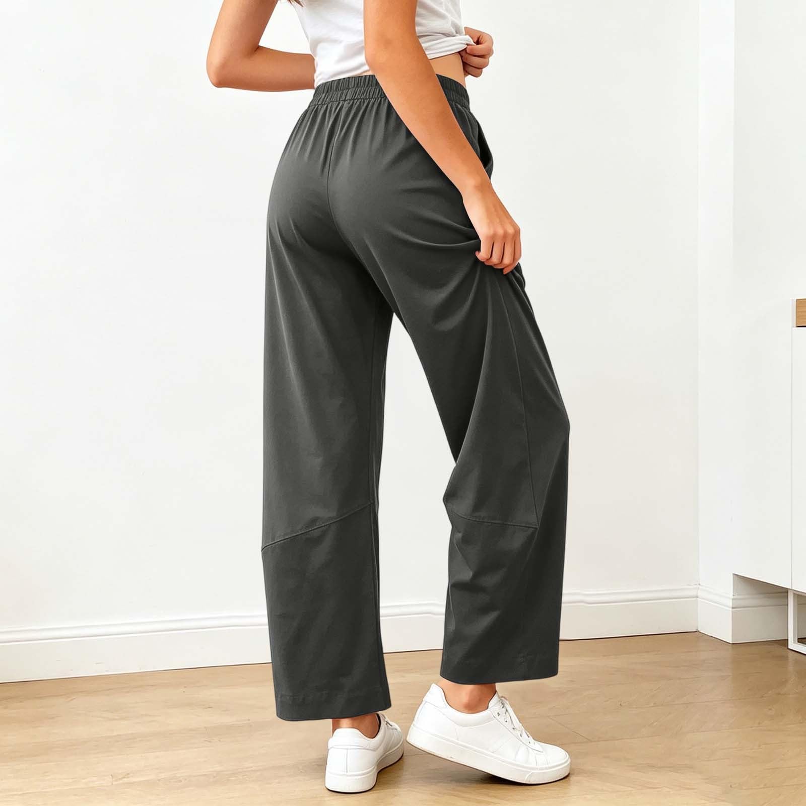 Pantalones Casuales de Cintura Alta con Bolsillos para Mujer, Ideales para el día a día, cómodos y con Estilo. Ligero y Transpirable