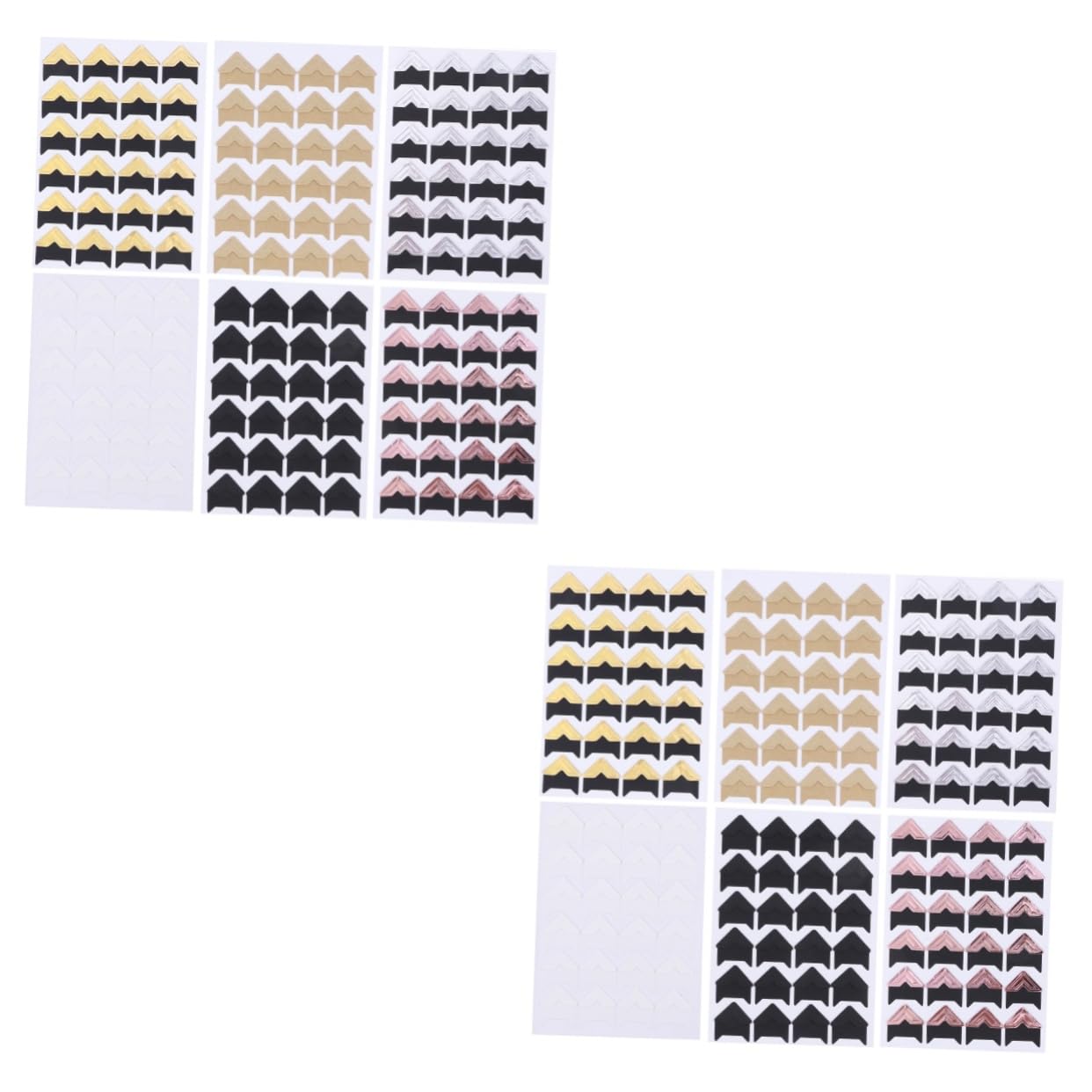 SHINEOFI 60 Hojas Foto Protector Pegatina DIY Scrapbooking Pegatina Pegatinas De Papel Foto Esquinas De Montaje Álbum De Recortes Foto Papel Adhesivo Foto Pegatinas De Esquina Álbum De