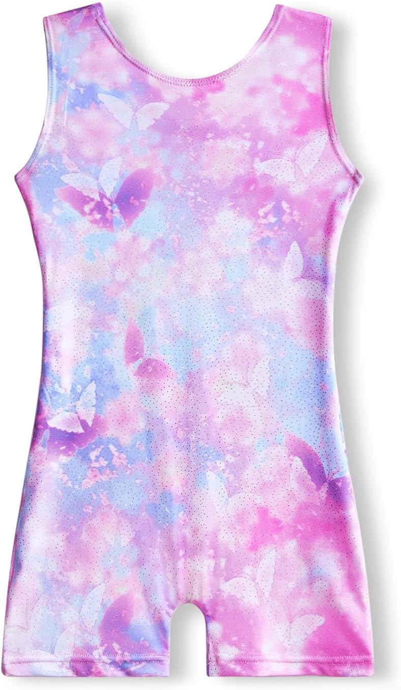 Gymnastics Leotards for Girls Toddler Kids Dance Outfits Sparkle Tumbling Biketards Unitard Unicorn Mermaid