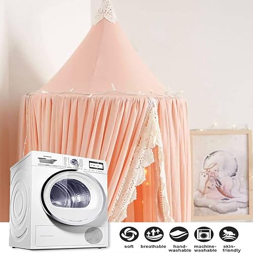 Miniatura 3 de AYGCI Toldo de cama con cúpula de princesa, mosquitera suave, cortinas de cama para colgar decoración de la casa para jugar al rincón de lectura