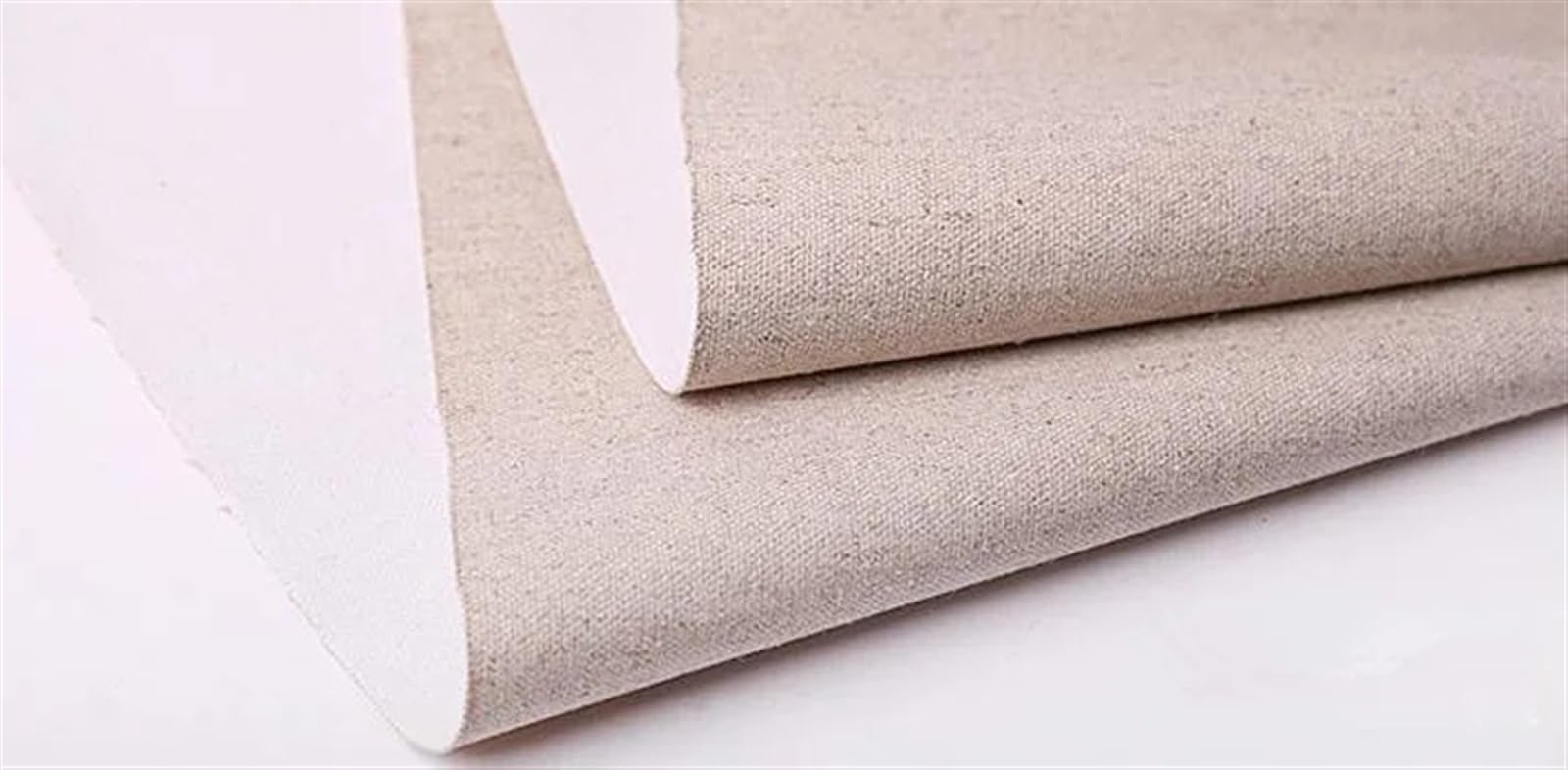 Rollo de lona mezcla lino, textura media imprimada sin ácido, 68cm ancho, 310gsm, rollos for pintar al óleo Para Proyectos De Arte(10m per pack)