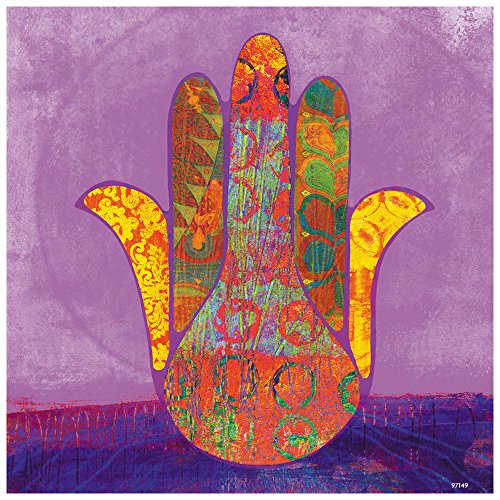 Tree-Free Greetings Premium Refrigerator Magnet, 3.5 x 3.5 Inches, Hamsa Blessings Themed Elena Ray Art (MG97149)