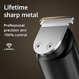 SHPAVVER Beard Trimmer for Men: Professional Barber Hair Clippers - 12-in-1 Cordless Grooming Kit - Waterproof Electric Razor with Turbo Speed & Precision Blades, Black
