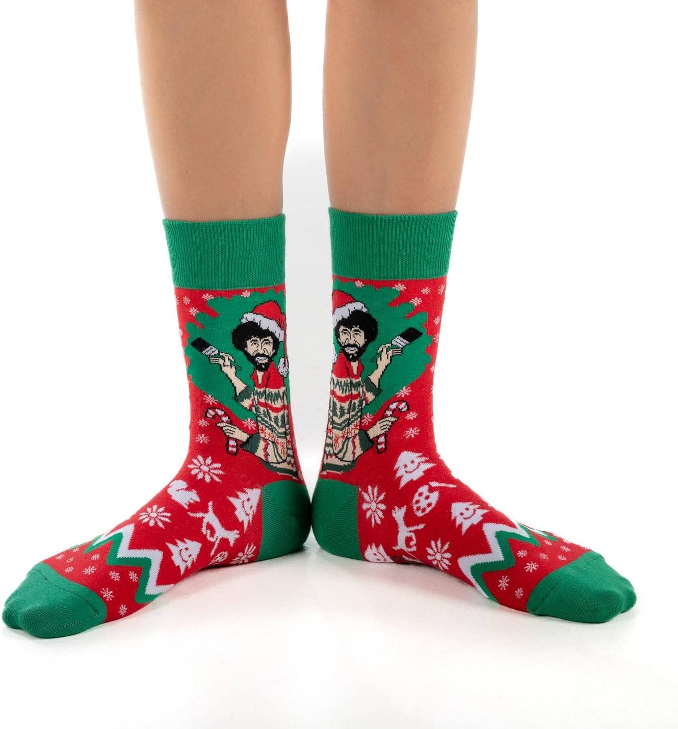Good Luck Sock Women's Bob Ross, Christmas Socks, Adult, Shoe Size 5-9 - Image 2