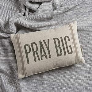 Primitives by Kathy 21659 Light Striped Pillow, 15 x 10-Inches, Pray Big Primitives by Kathy 21659 Light Striped Pillow 15 x 10 Inches Pray Big