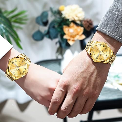 Miniatura 5 de OLEVS Reloj para Hombre Mujer Cara Grande Unisex Diamante Lujo Vestir Analógico Cuarzo Acero Inoxidable Impermeable Luminoso Fecha Negocios Informal