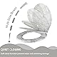 Angel Shield Marble Toilet Seat Durable Molded Wood with Quiet Close,Easy Clean,Quick-Release Hinges (Round,Gray Marble)