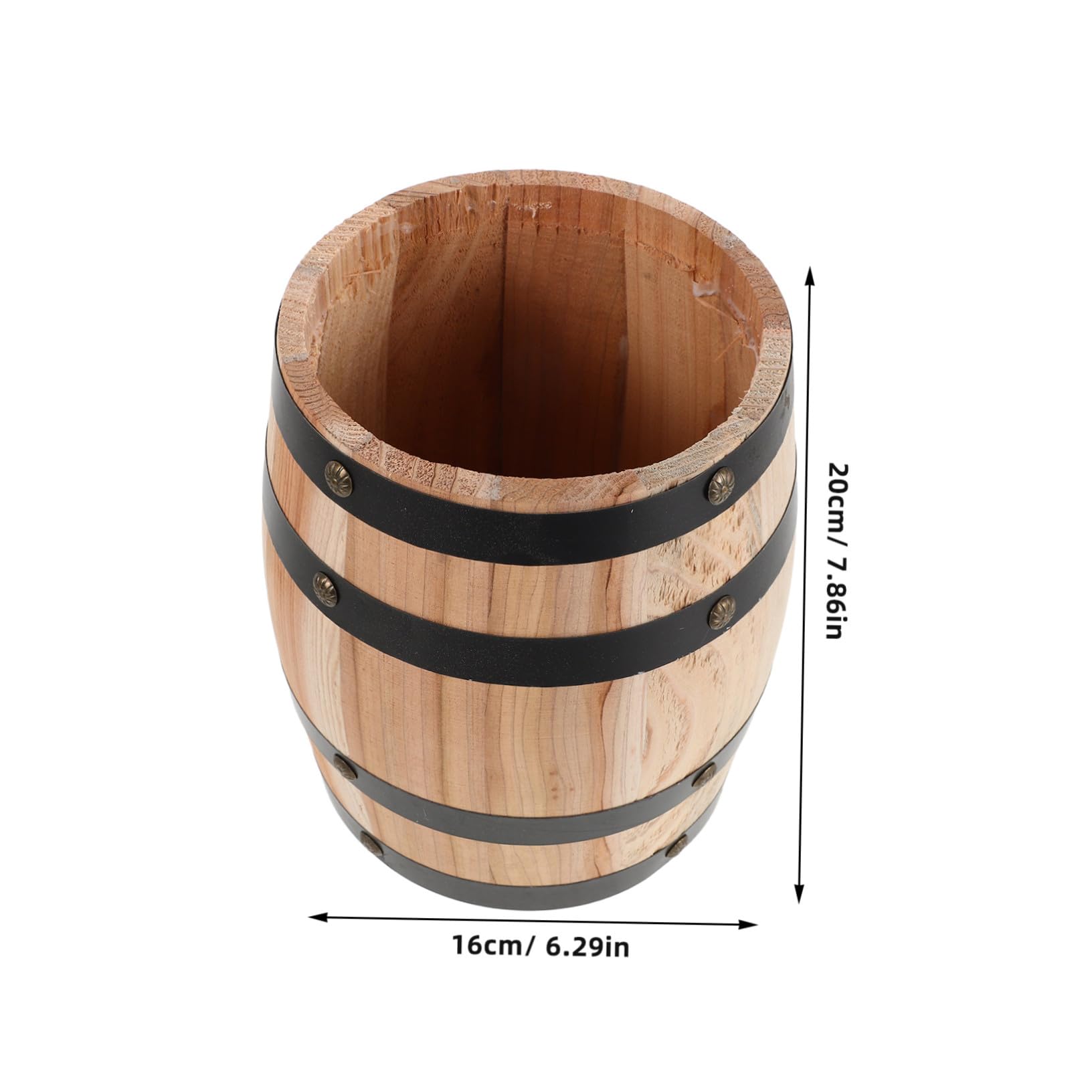 Cabilock Porte-ustensiles Rangement pour Baguettes et Cuillères en Bois Vintage de Style Rétro Design Gain de Place de Tonneau Beige pour Plan de Travail la Cuisine