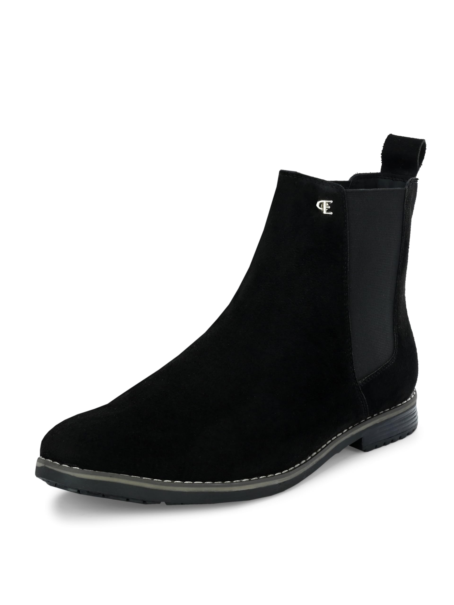 EL PASO Black Suede Leather Formal Chelsea Boots for Men - 9 UK (B0D11SPKLP) Amazon Price History, Amazon Price Tracker
