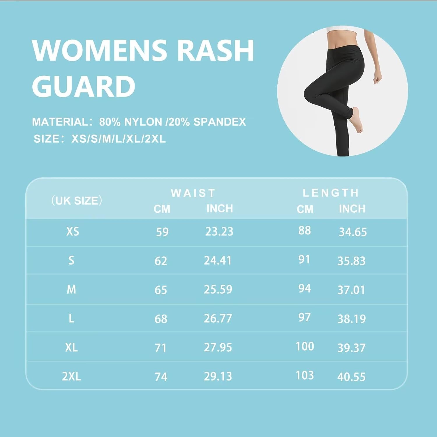 Womens Swim Pants Long Surf Water Swimming Leggings Sun Protection UV Leggings Rash Guard Swim Tights Fast Dry - Image 7