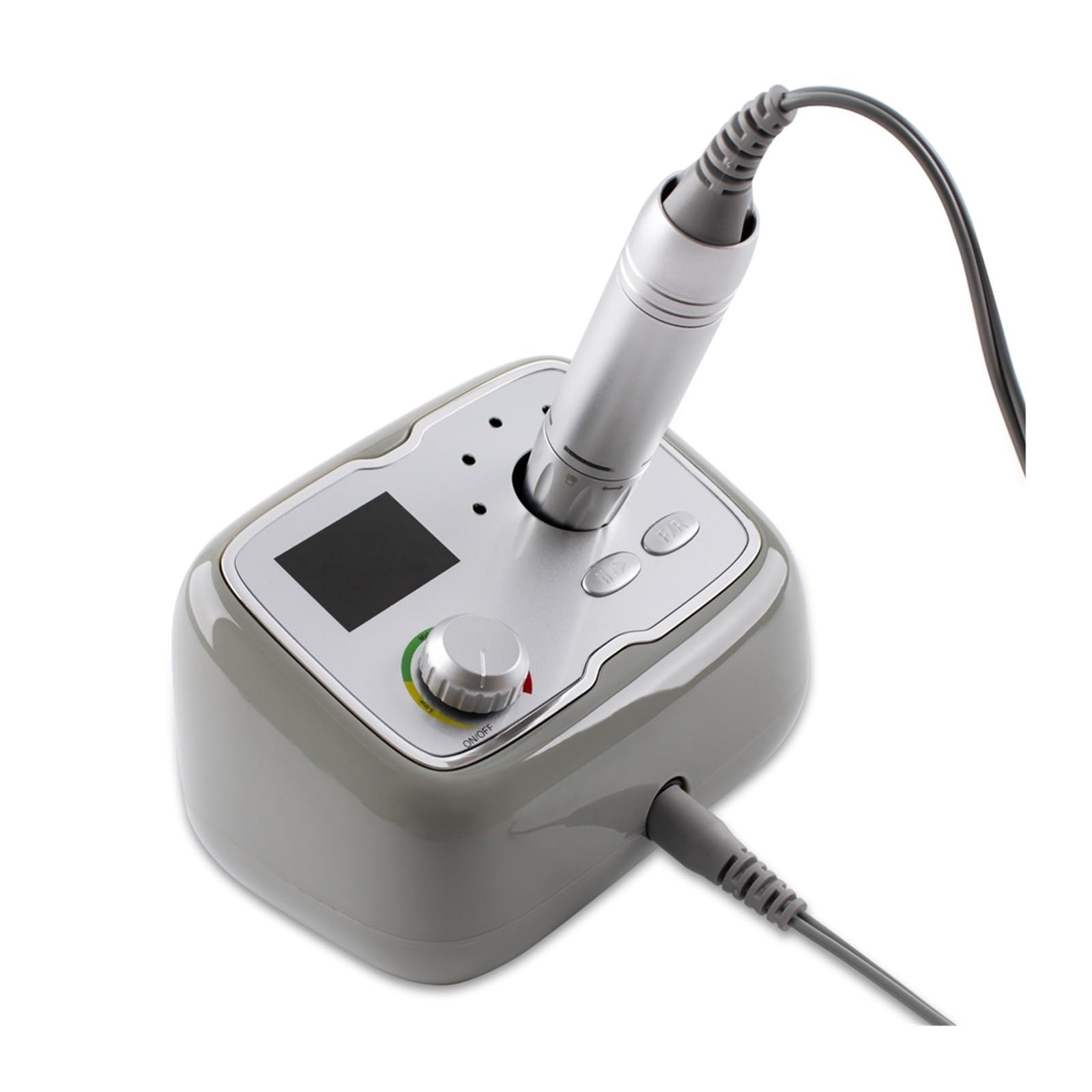 Elektryczna frezarka do paznokci, Akumulatorowa wiertarka do paznokci, stojak na pudełko maszyna do Manicure, przenośna elektryczna bezprzewodowa bezprzewodowa polerka do paznokci 35000 obr./min(Nero)