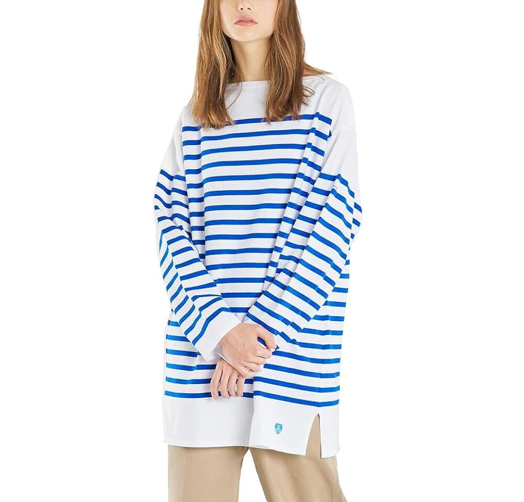ORCIVAL | ビッグサイズ ラッセルフレンチセーラーTシャツ WOMEN ORCIVAL オーシバル ラッセルフレンチセーラーTシャツ ビッグ