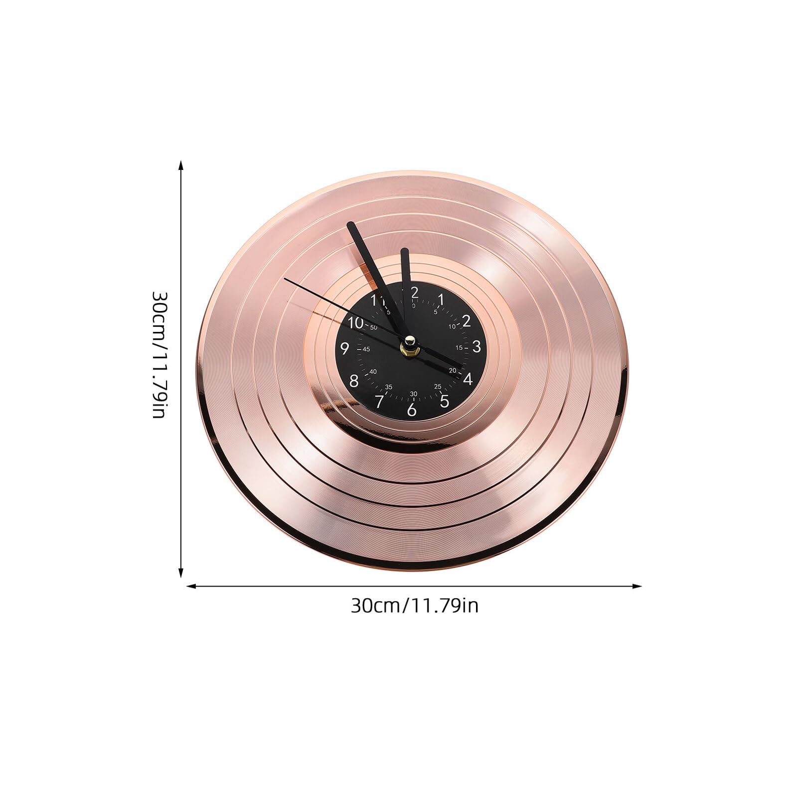 Orologio da Parete in Vinile Disco Musicale da Orologio da Parete Rotondo in Stile Retrò Funziona Batteria per Decorazione Sala Musica Soggiorno