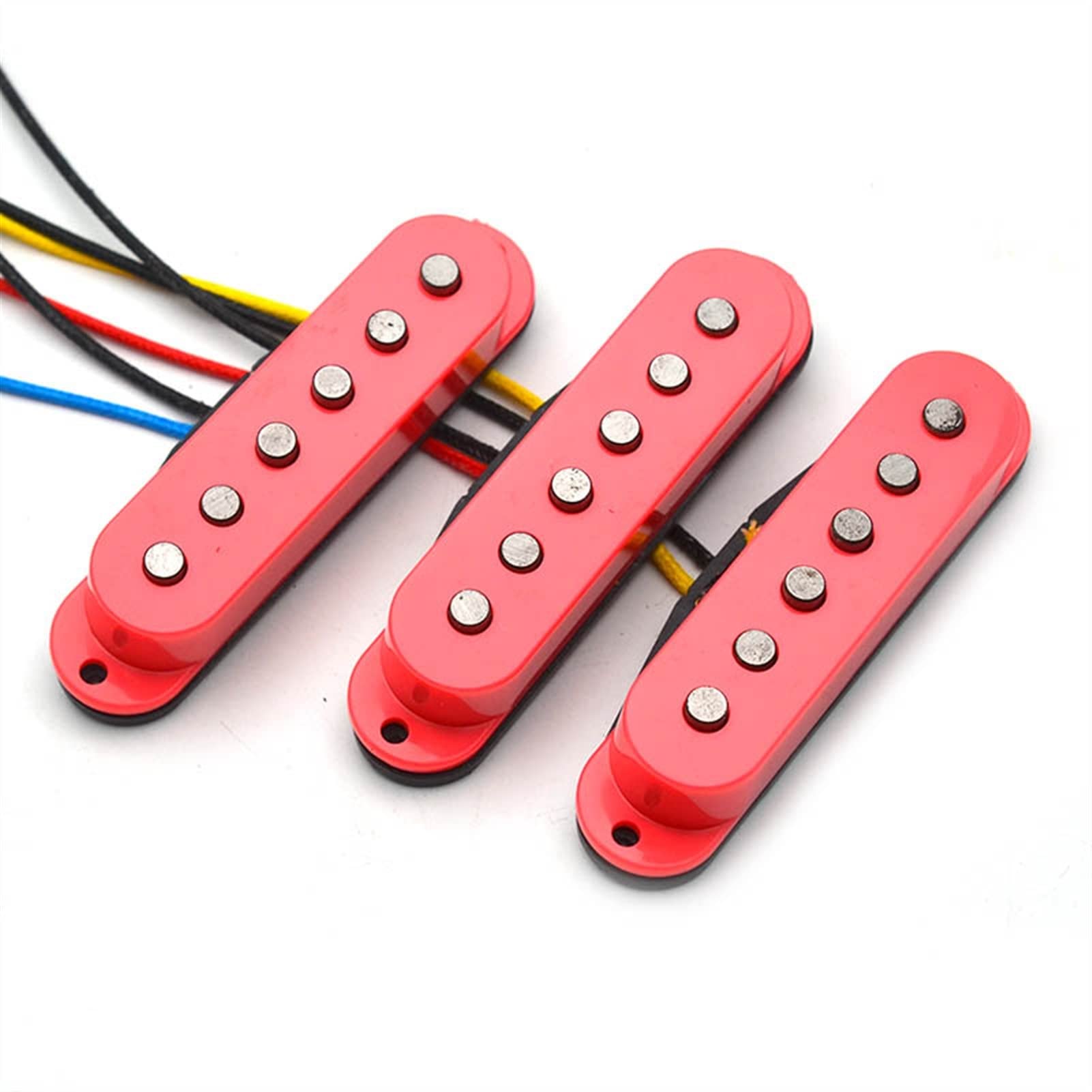 Humbuckers Alnico 5 Single Coil Top Fiber Bobbin Electric Pickup para Guitarra para Guitarra (Color : A Set)