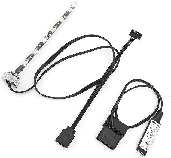 Adjustable RGB Aquarium Light, LED Fish Light with Manual Controller, Full Color Computer Water Cooling Lamp for Glofish and Freshwater [Energy Class A]