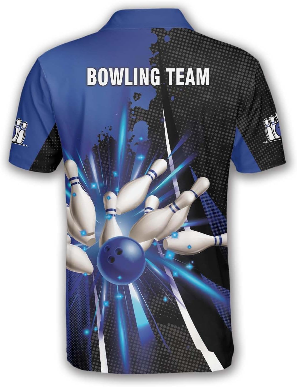 Custom Bowling Shirts for Men, Bowling Jerseys Unisex Team Polo Striker, Sizes Small - Big and Tall