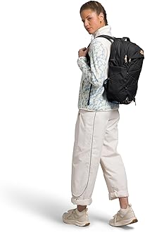 THE NORTH FACE Women's Borealis Luxe Commuter Laptop Backpack, TNF Black/Burnt Coral Metallic-NPF, One Size