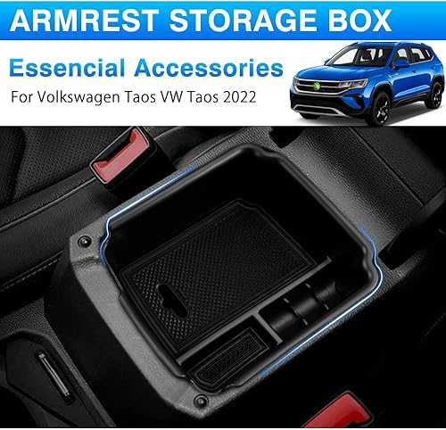 Miniatura 2 de Autorder Organizador de consola central para Volkswagen Taos VW Taos 2022-2026, accesorios interiores, caja de almacenamiento para reposabrazos,
