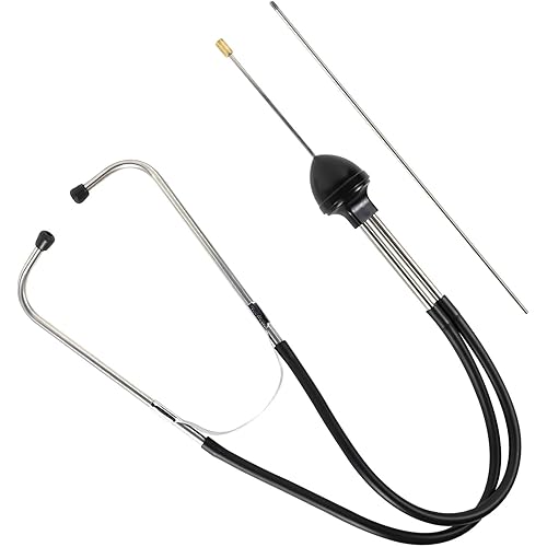 Wuyaoyao Mechanic Stethoscope, Automotive Stethoscope for Engine, Car Engine Sensitive Hearing Tool Diagnostic Tool with Extended Probe & Handle, Universal Car Accessories (Regular)